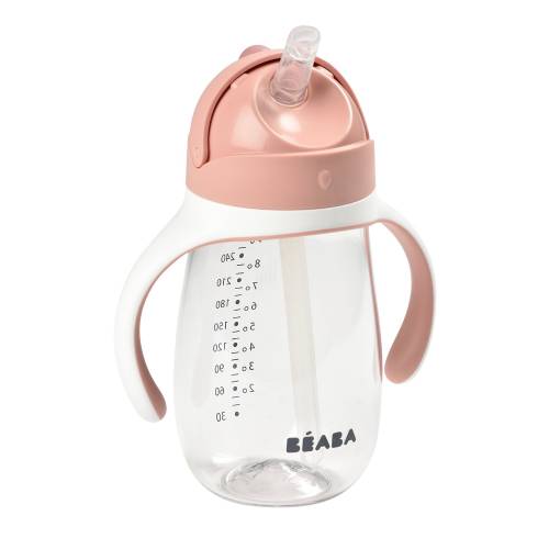 BEABA Straw Cup 300ml - Old Pink